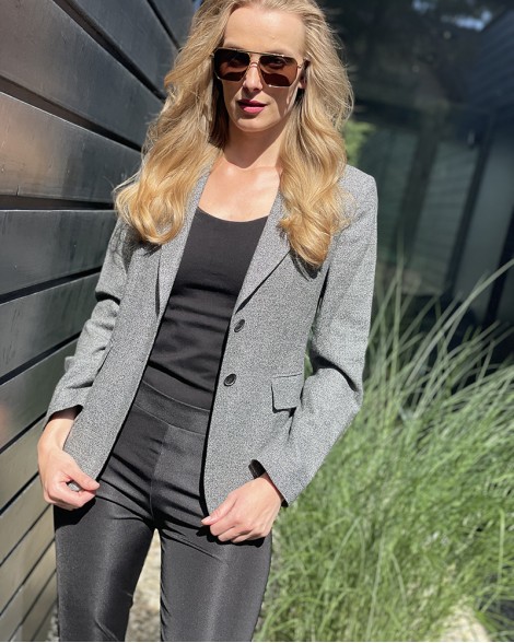 Sako dámské Massimo Dutti černo-šedé